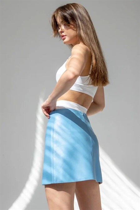 Кожаная юбка - фото 31677