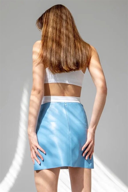 Кожаная юбка - фото 31678