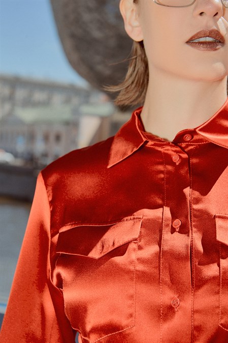 шелковая рубашка - фото 33591