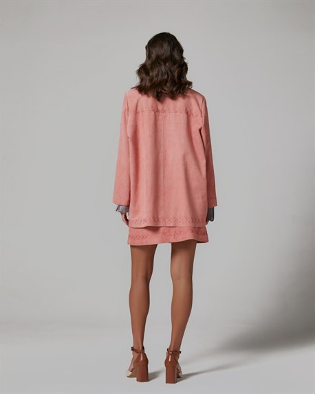 замшевый жакет блуза - фото 33602