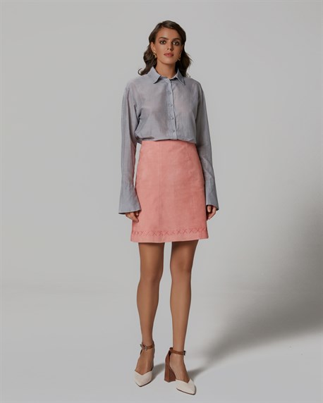 замшевая юбка - фото 33606