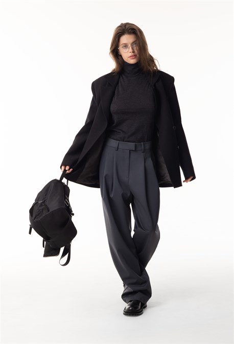 Брюки V loose deep grey - фото 36204