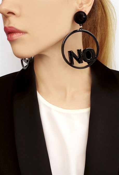 серьги YES/NO - фото 37591