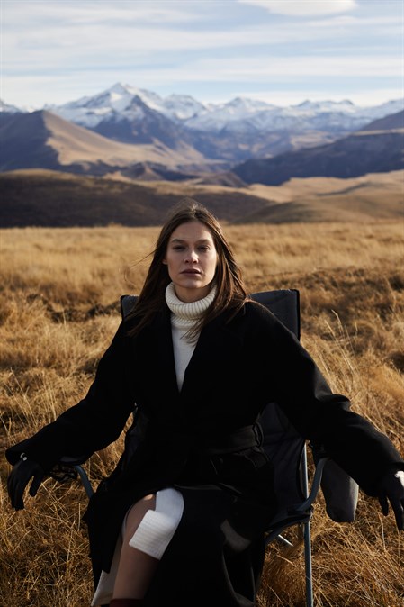 Пальто с поясом - фото 40020