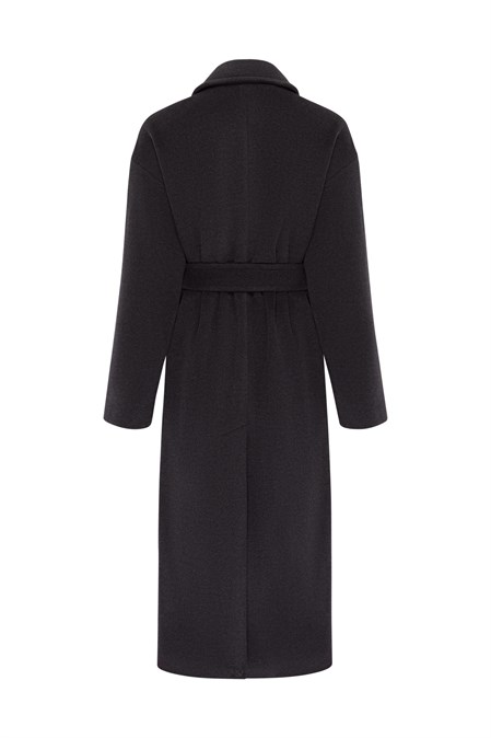 Пальто с поясом - фото 40038