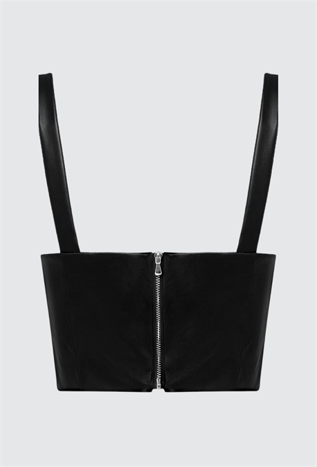 Топ из эко-кожи - фото 40936