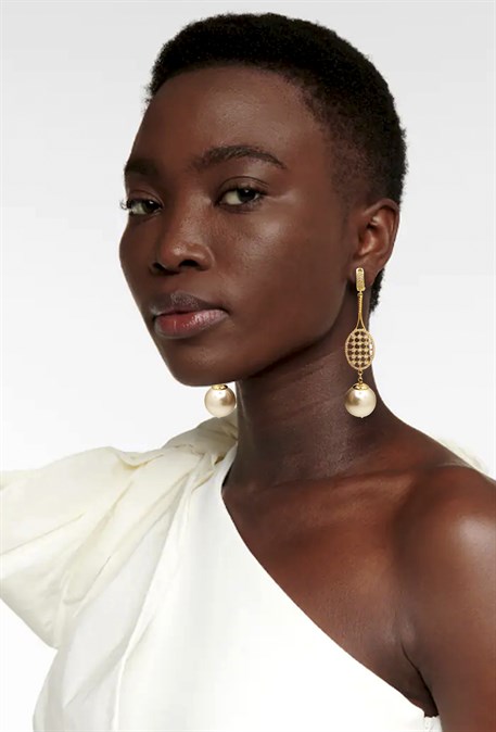 серьги ракетка - фото 42970