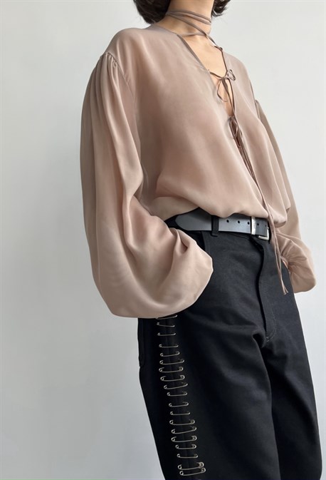 Блуза coffee whispers - фото 43040