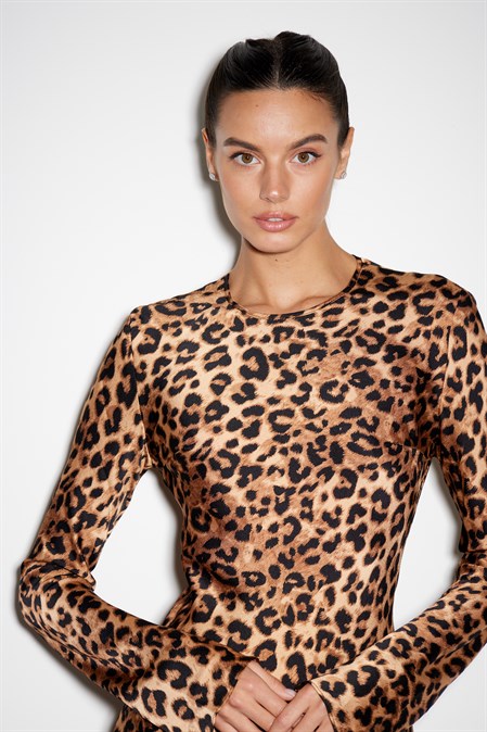 Платье LINA MIDI LEO - фото 43756