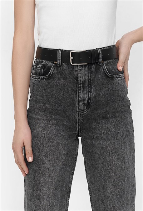 Ремень базовый пряжка никель - фото 44235