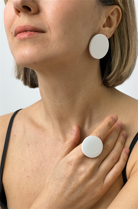 Серьги Wood circle 23 - фото 47517