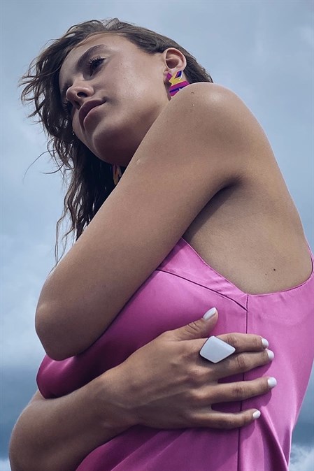 Серьги Print Лотос - фото 47789