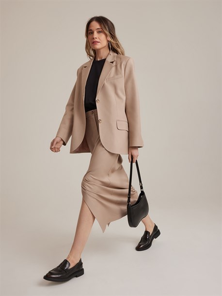 Юбка миди прямого кроя - фото 48164