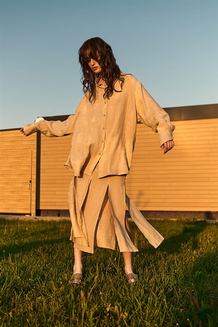 юбка с разрезами - фото 48382