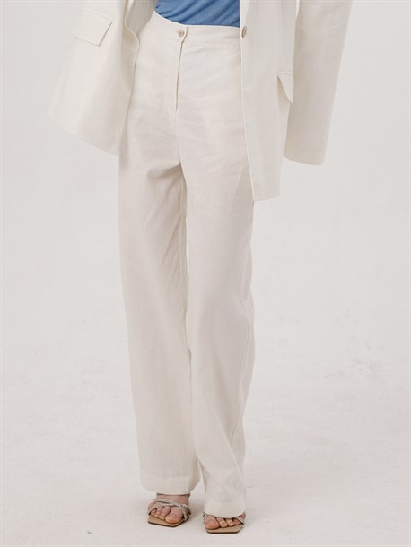 Костюм из итальянского льна с напылением - фото 48797