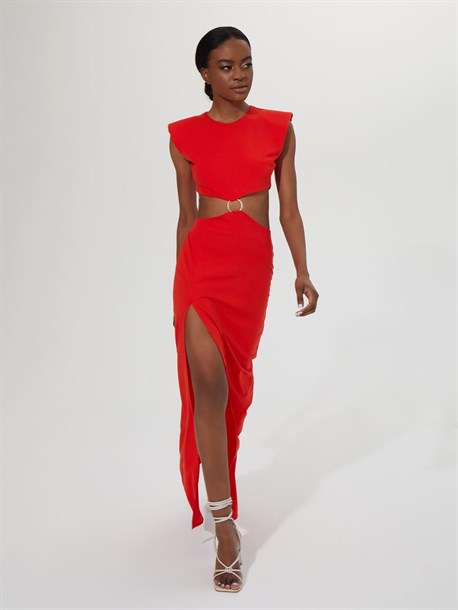 Платье макси с кольцом - фото 48848