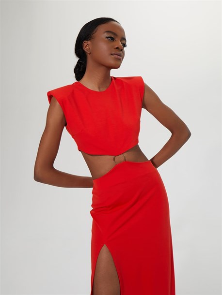 Платье макси с кольцом - фото 48849