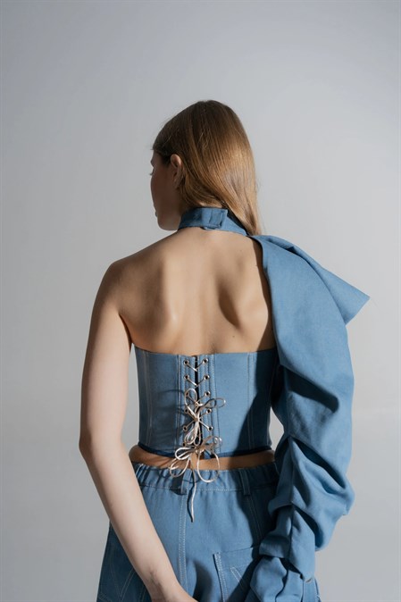 Съемный рукав джинсовый - фото 48875