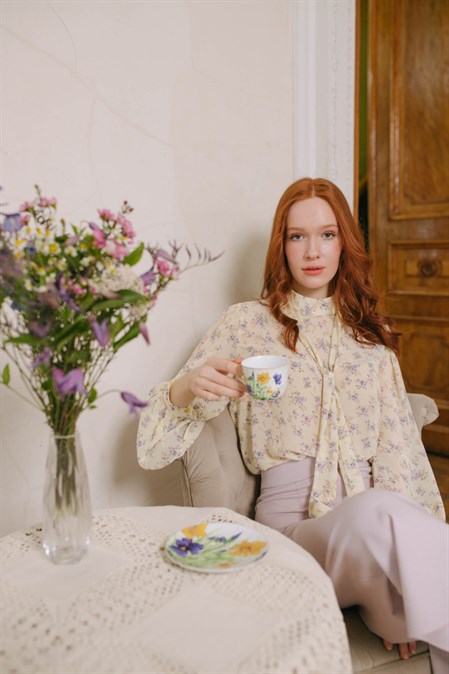 Блуза с бантом - фото 48993