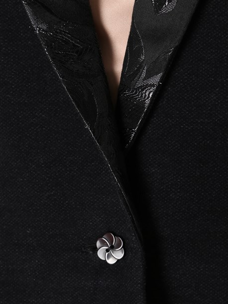 Жакет с лацканами из жаккарда - фото 49015