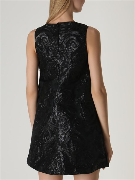 Платье-трапеция из жаккарда - фото 49027