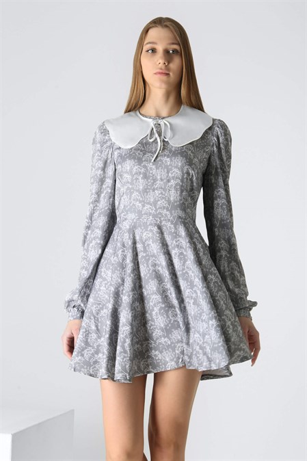 Платье мини с воротником одуванчики - фото 49052