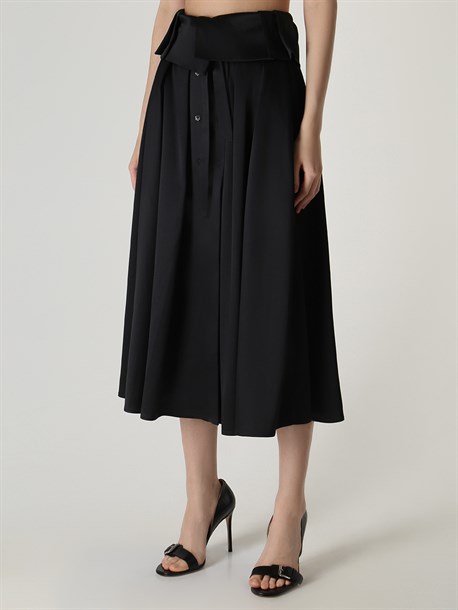 Юбка-колокол из атласа - фото 49073