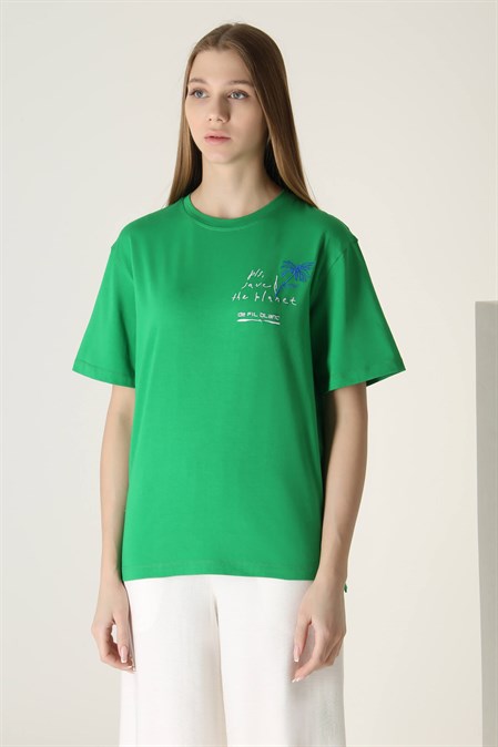 Футболка "Краснокнижные" с вышивкой "Василек русский" - фото 49110