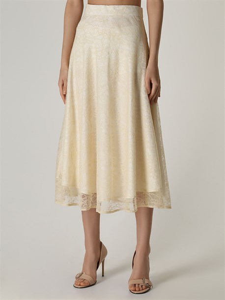 Юбка из кружева миди - фото 49115