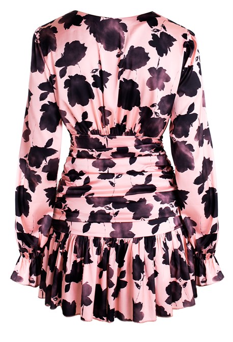 Платье летнее с цветами коралловое - фото 49465