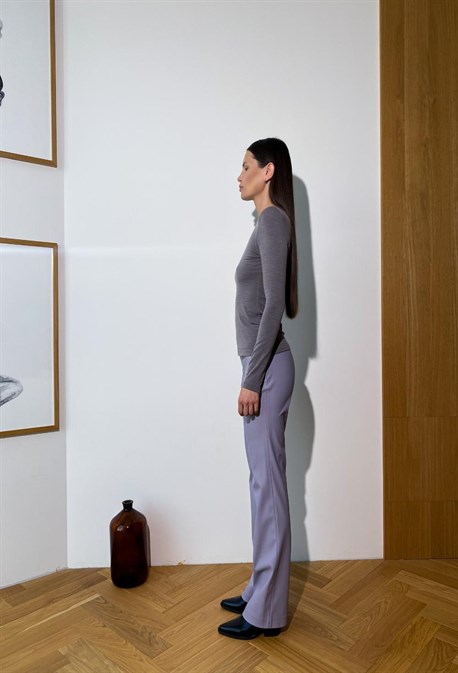 Брюки прямые из итальянской эко-кожи - фото 50552