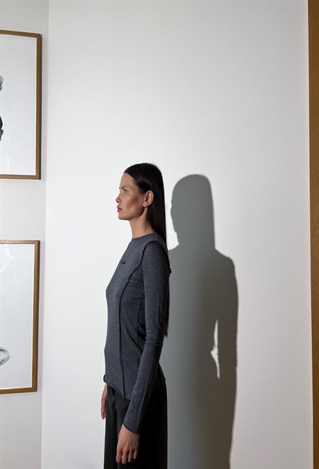 Лонгслив из итальянской вискозы и шерсти - фото 50602