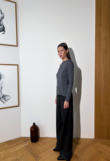 Лонгслив из итальянской вискозы и шерсти - фото 50603