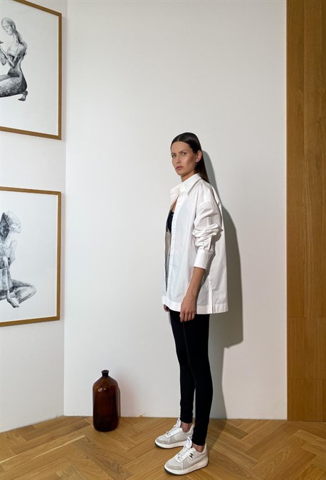 Рубашка оверсайз из итальянского хлопка - фото 50646