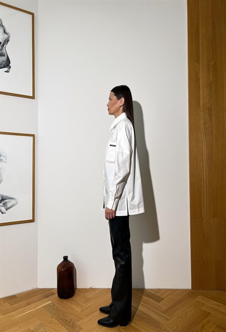 Рубашка длинная из итальянского хлопка - фото 50653