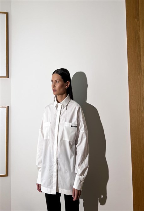 Рубашка длинная из итальянского хлопка - фото 50654