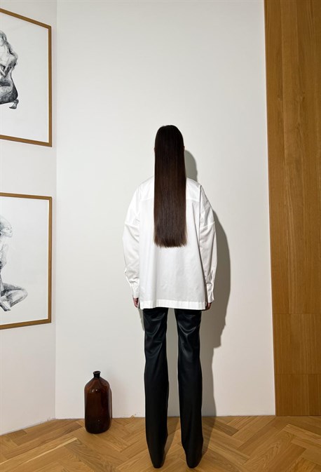 Рубашка длинная из итальянского хлопка - фото 50655