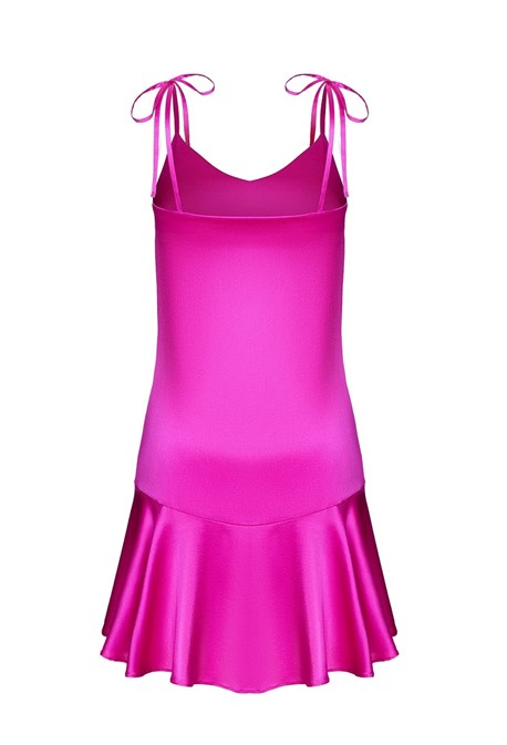 Платье с завязками фуксия - фото 50689