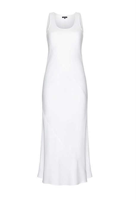 Платье длинное в белом оттенке - фото 50692