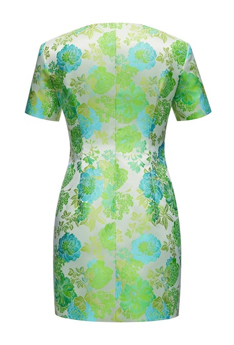 Платье жаккардовое с цветами - фото 50701