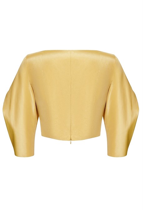 Топ корсетный золотисто-желтого оттенка - фото 50708