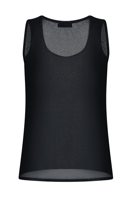 Топ трикотажный черный - фото 50718