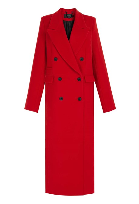 Пальто женское красное - фото 50803