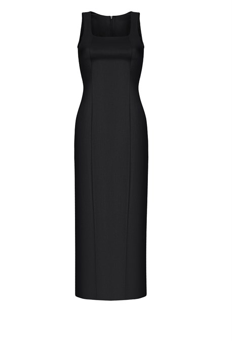 Платье черное шерсть - фото 51630