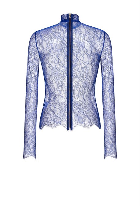 Бадлон синий кружево - фото 51643