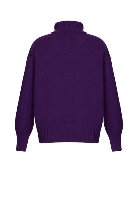 Свитер кашемир фиолетовый - фото 51645