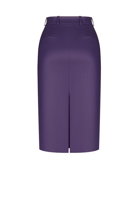 Юбка шерсть фиолетовая - фото 51651