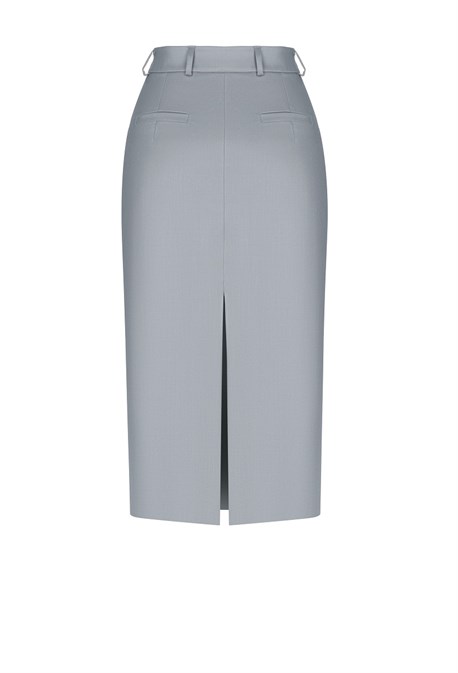 Юбка шерсть серая - фото 51653