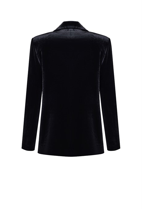 Жакет черный бархат - фото 51659 Жакет черный бархат - фото 51659