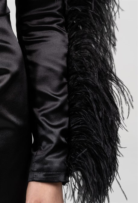 Платье с перьями - фото 52094